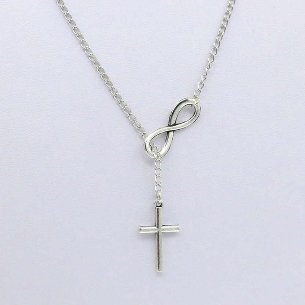 🌺4/$25🌺 New Infinity Cross Necklace - Picture 2 of 2
